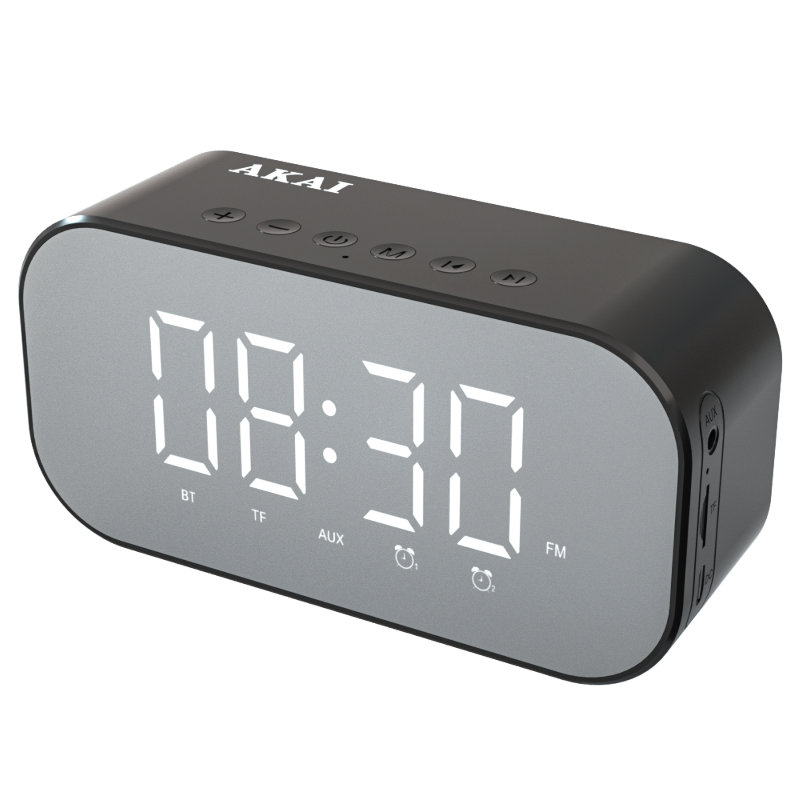 Akai ABTS-C5 Ξυπνητήρι/Ηχείο Bluetooth με Aux-In, micro SD και FM 3W RMS